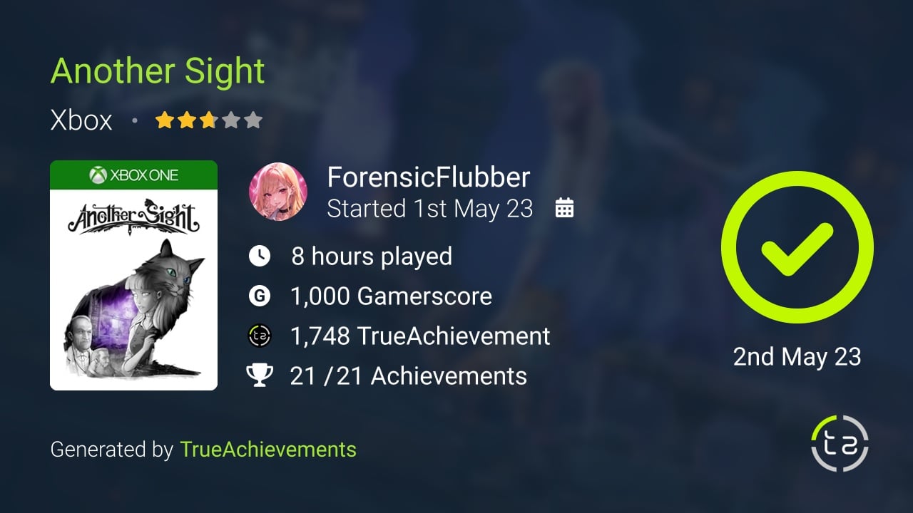 Another Sight achievement summary
